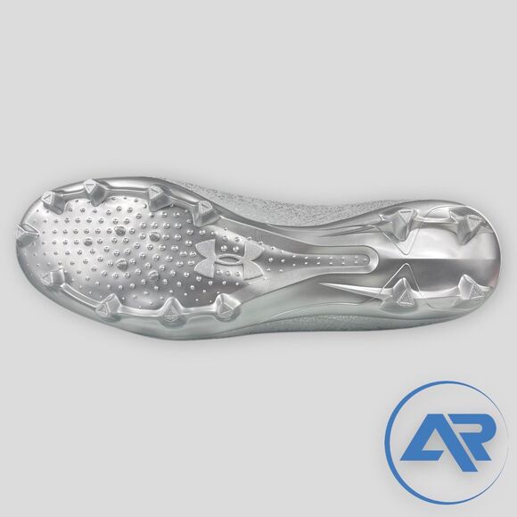 Under Armour Highlight 2 MC Men's Size 12 Gray Knit Football Cleats 3027304-099 - Picture 5 of 7